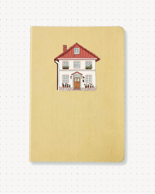 Dotted Notebooks - Cosy Cottage with Red Roof - Swallow Wind Art