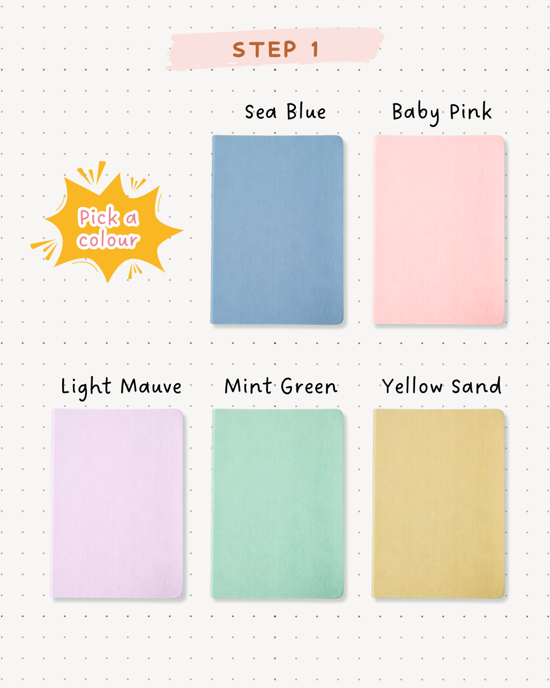 Dotted Notebooks - Custom Design and Colours