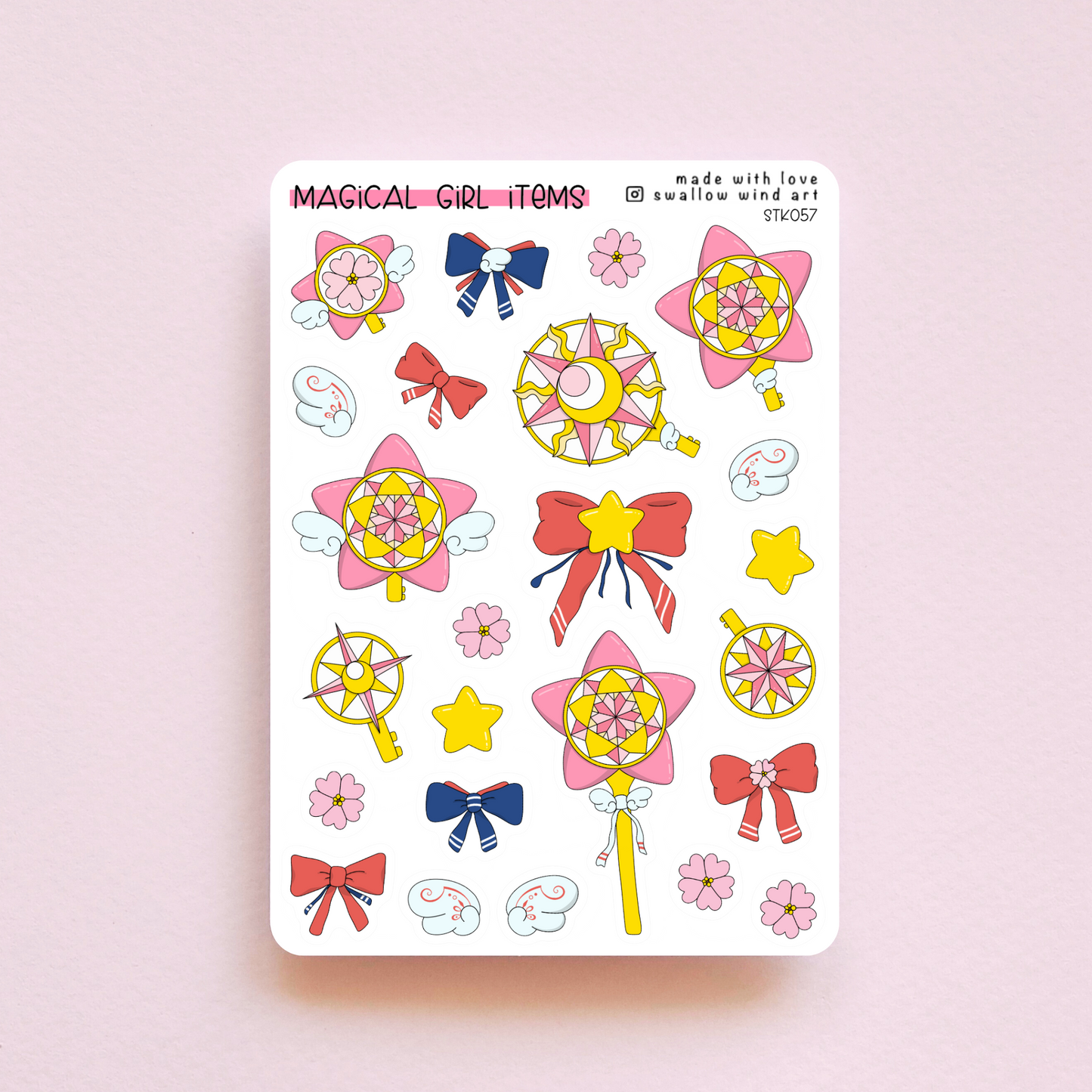 Magical Girl Items Sticker Sheet