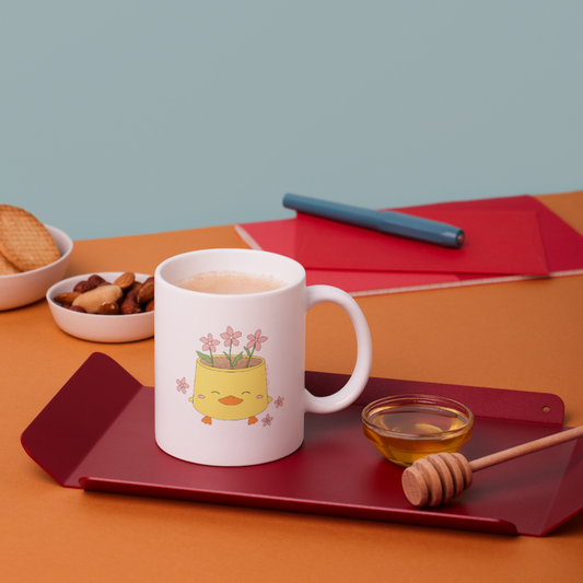 Duck Planter Vinyl Sticker, Dishwasher Safe Sticker - Swallow Wind Art