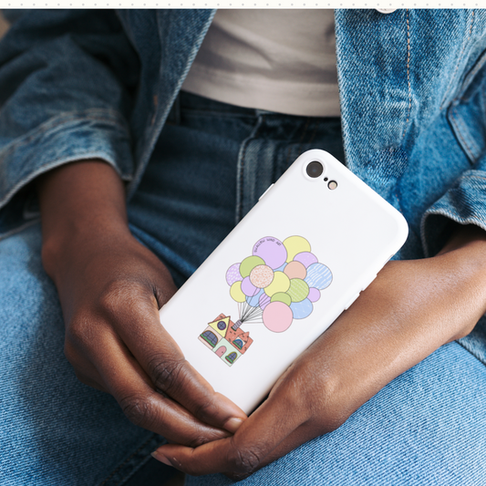 Balloon House Vinyl Sticker - Swallow Wind Art