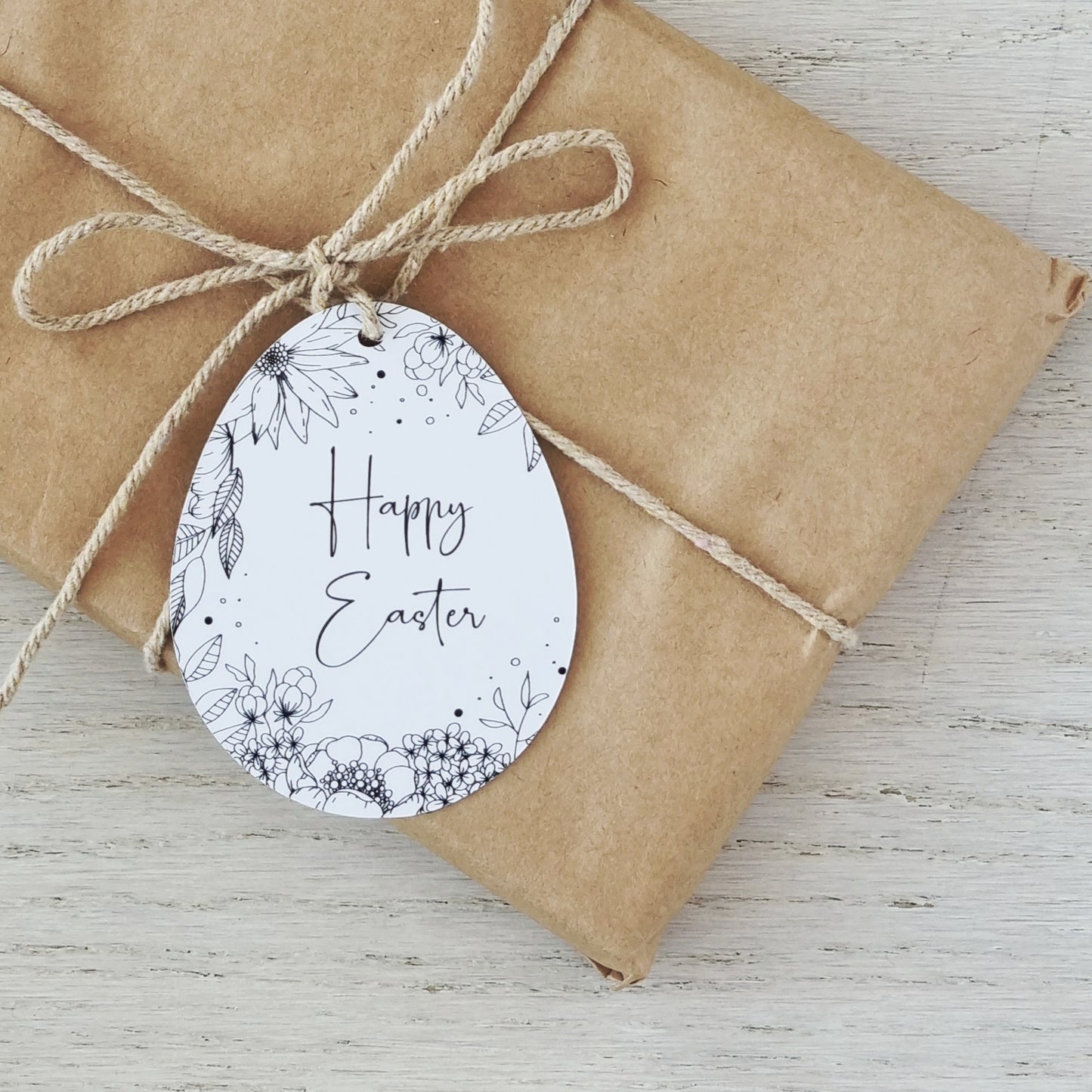 Personalised Easter Gift Tag - Floral Easter Egg Gift Tag