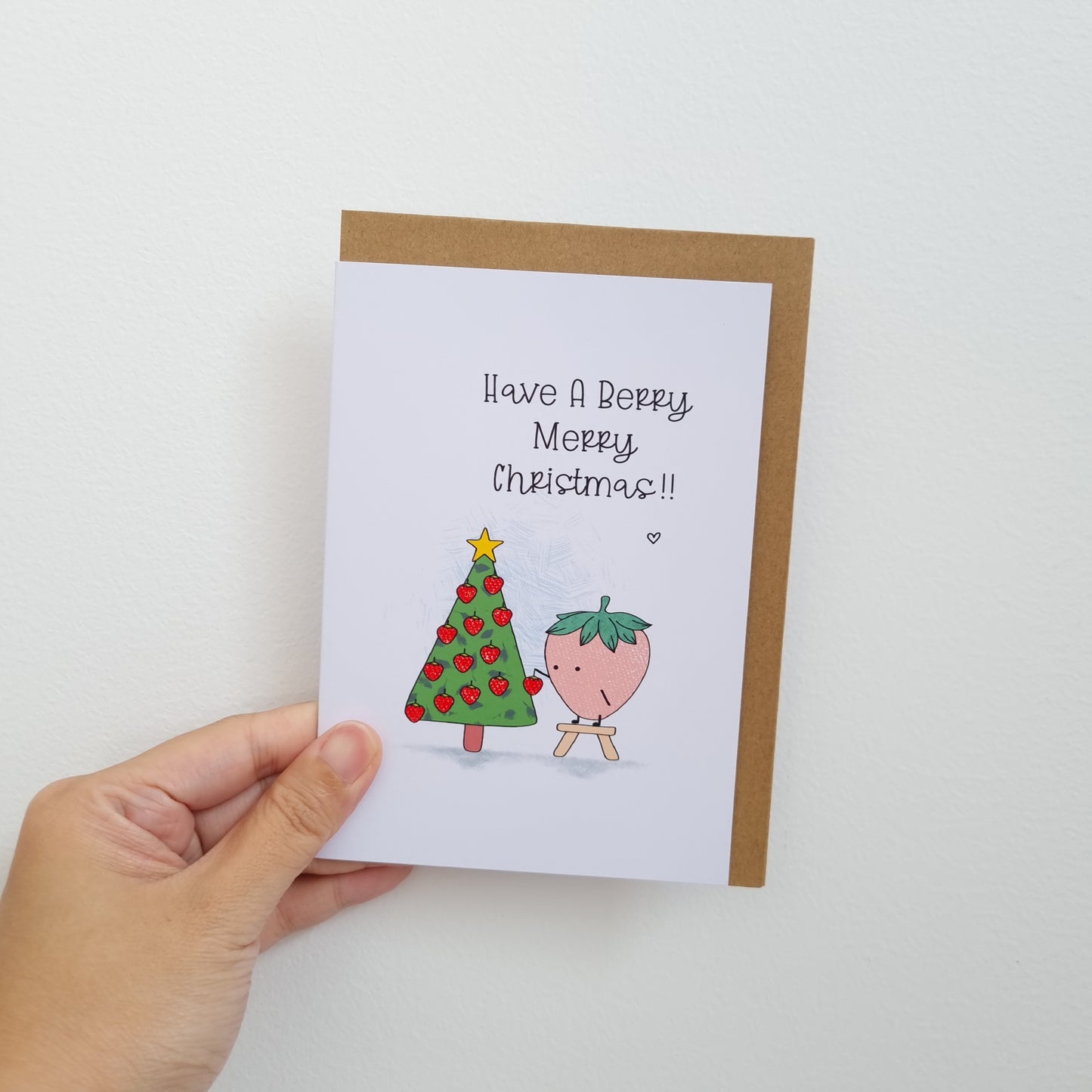 Cute Summer Themed Christmas Cards - 4 Pack