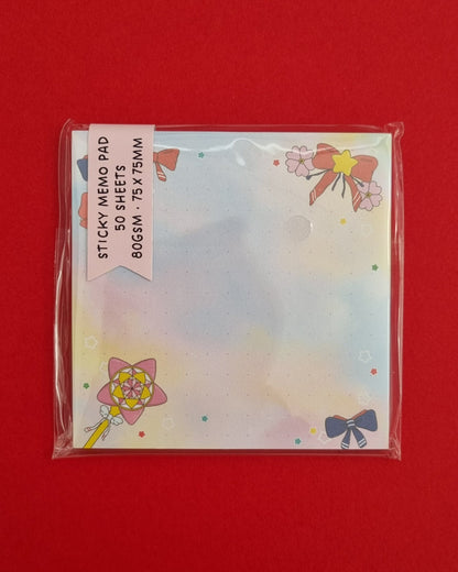 Magical Girl Items Sticky Memo Pad