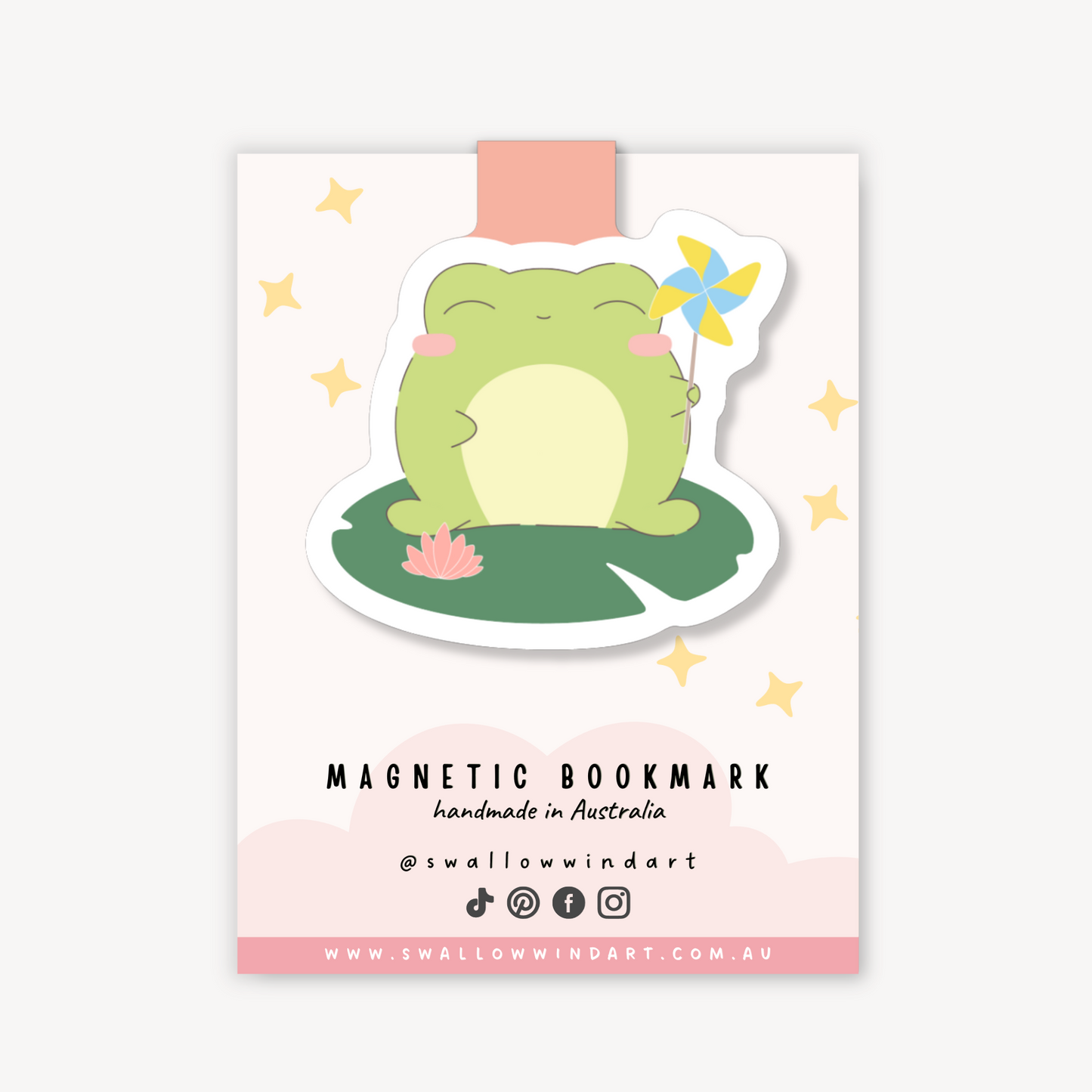 Magnetic Bookmark - Kawaii Happy Froggy