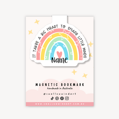 Magnetic Bookmark - Rainbow Thank You Teacher - Swallow Wind Art