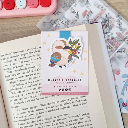 Magnetic Bookmark - Kookaburra Blooms - Swallow Wind Art