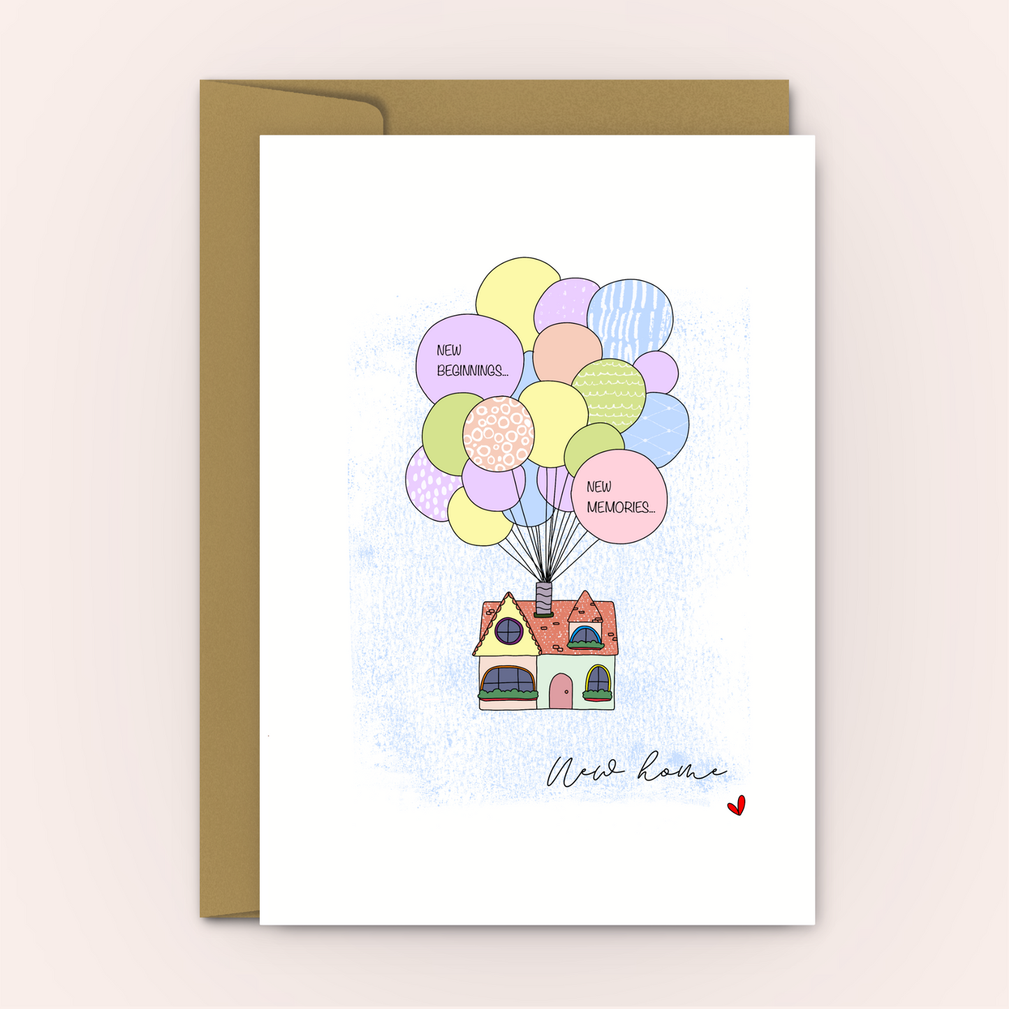 New Home New Beginning New Memories - Personalised Greeting Card