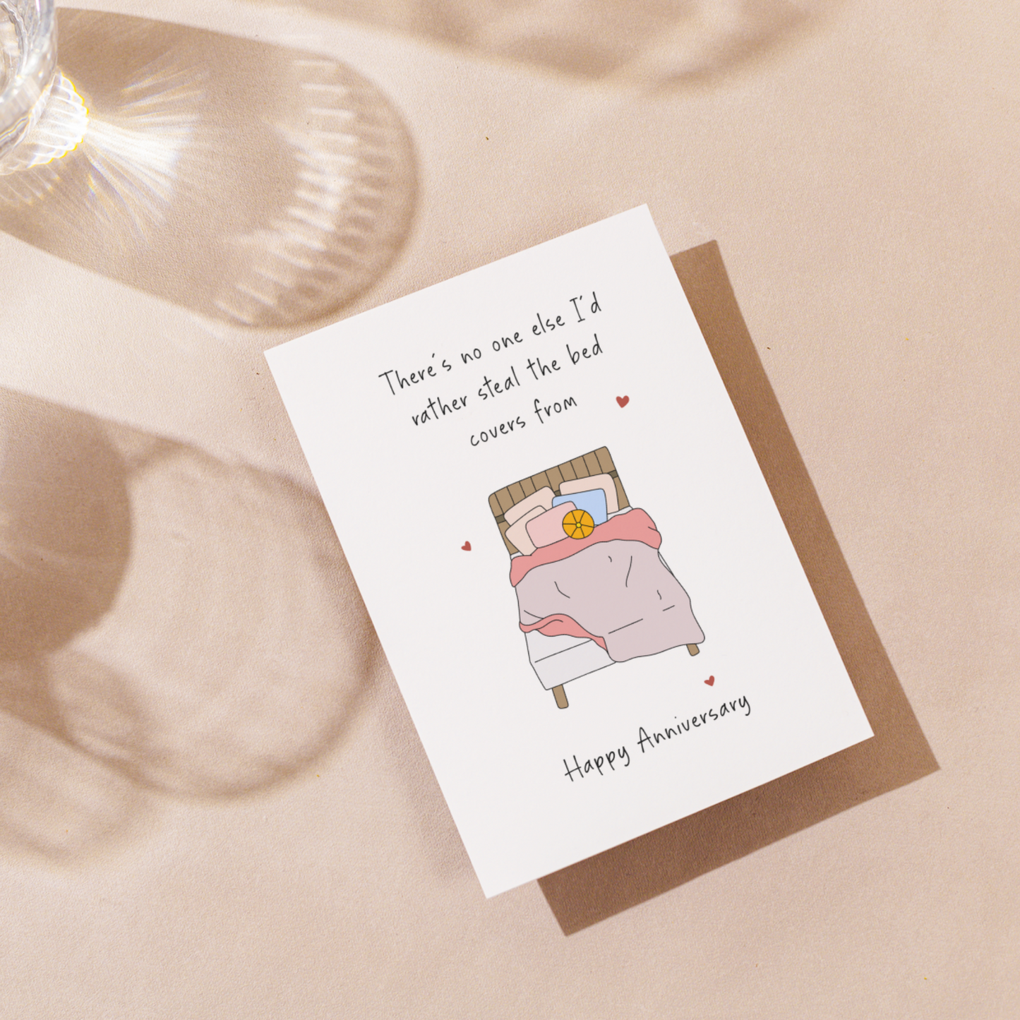 Funny Valentine's Card - No One I'd Rather Steal The Bed Covers From