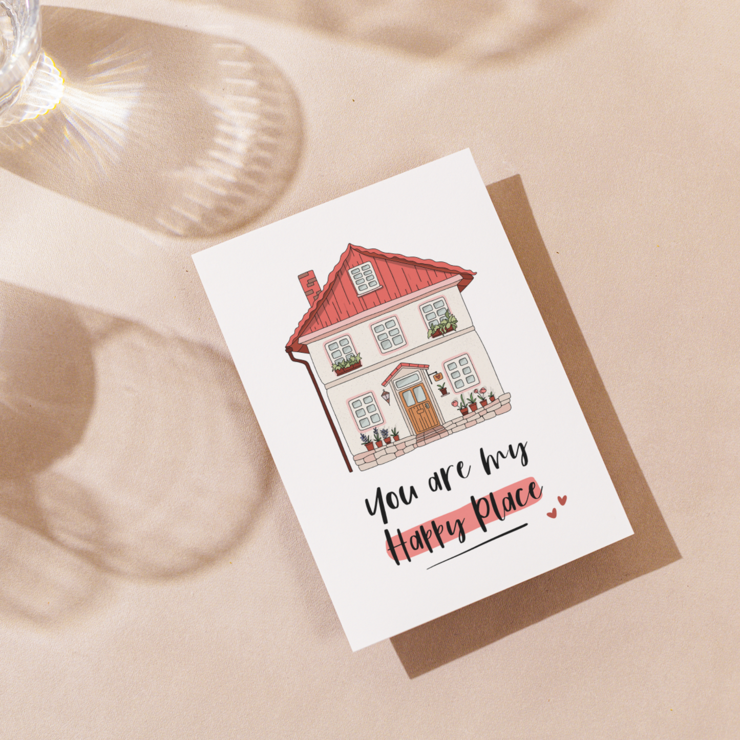 Romantic Valentines Card - You Are My Happy Place
