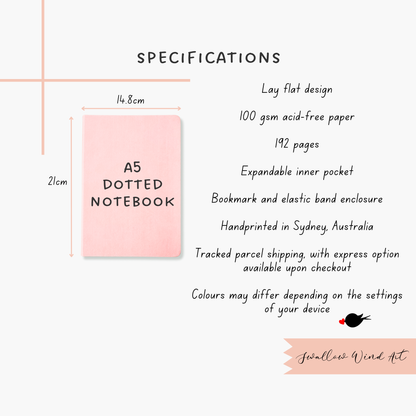 Dotted Notebooks - Custom Design and Colours