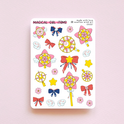 Magical Girl Items Sticker Sheet