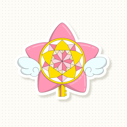 Magical Girl Star Key Vinyl Sticker - Swallow Wind Art