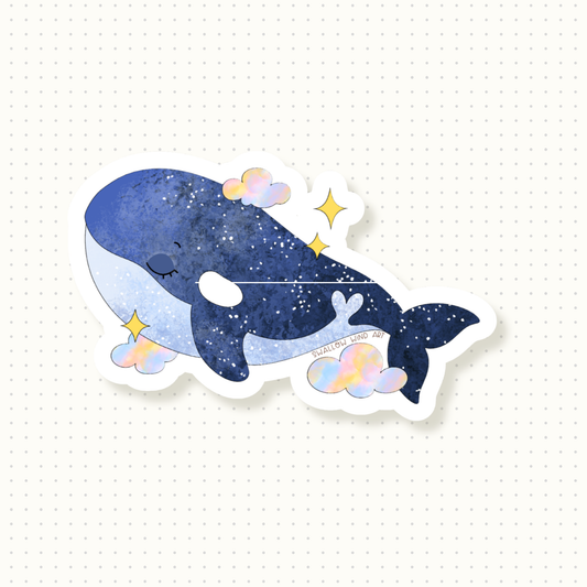 Dreamy Orca Whimsical Vinyl Sticker