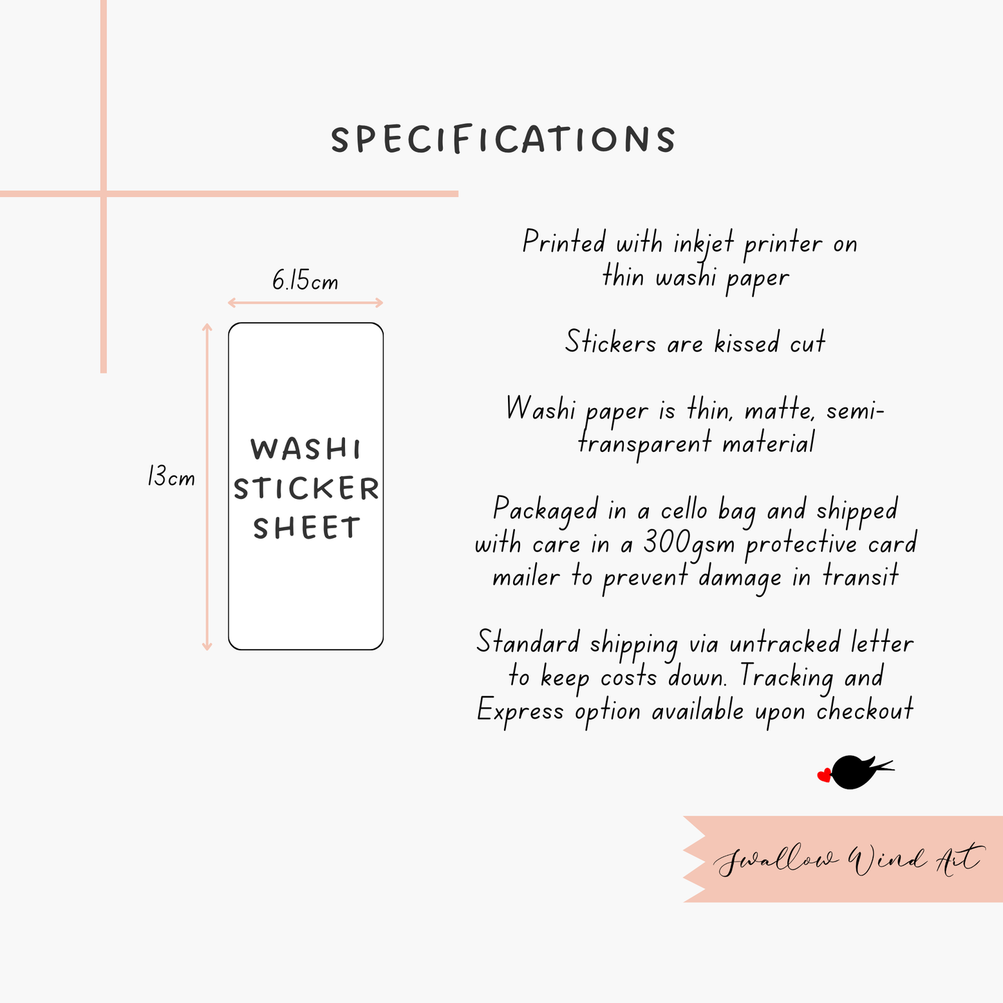 Mini Script Washi Sticker - Today