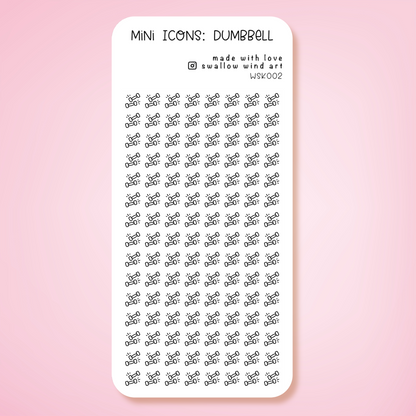 Mini Icon Washi Sticker - Dumbbell Exercise Icon