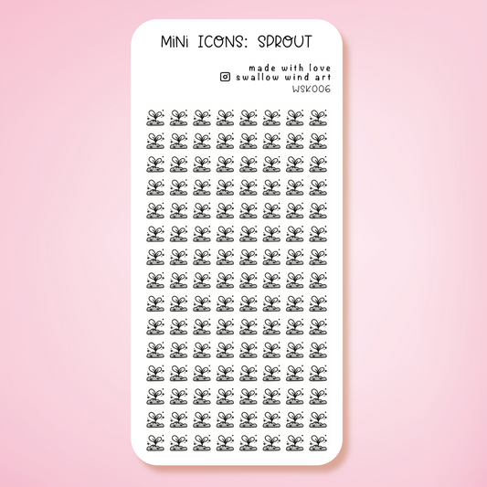 Mini Icon Washi Sticker - Sprout Gardening Icon