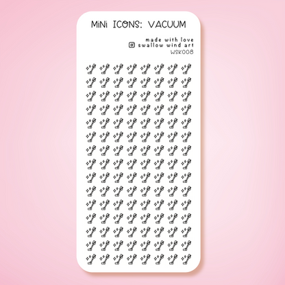Mini Icon Washi Sticker - Vacuum Cleaning Icon