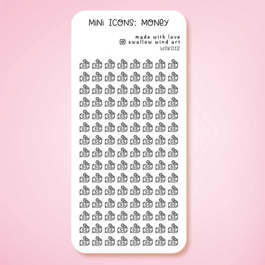 Mini Icon Washi Sticker - Money Icon
