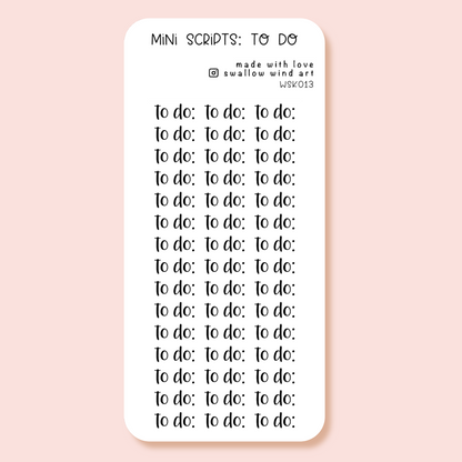 Mini Script Washi Sticker - To do