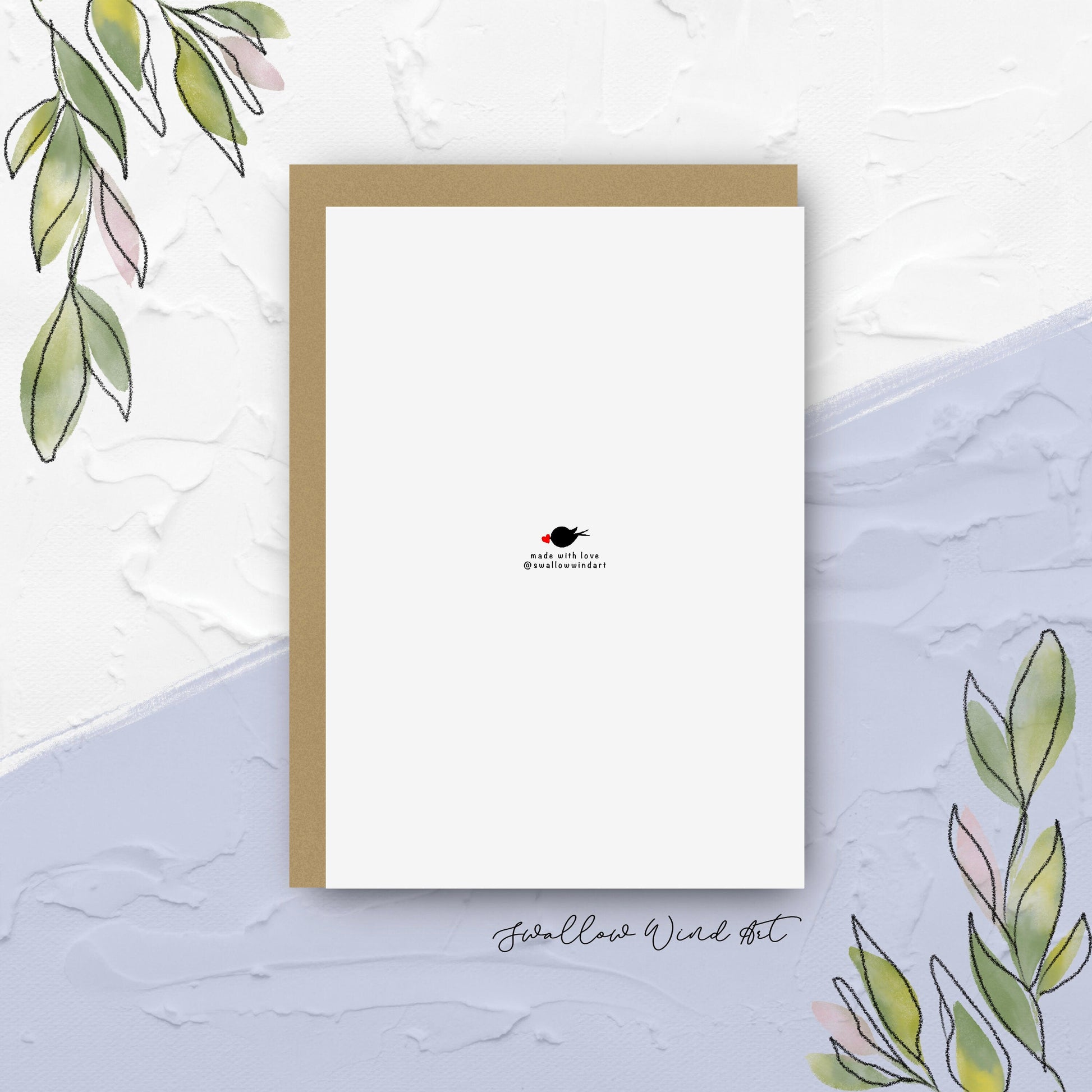 New Home New Beginning New Memories - Personalised Greeting Card - Swallow Wind Art