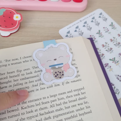 Magnetic Bookmark - Cute Boba Bear