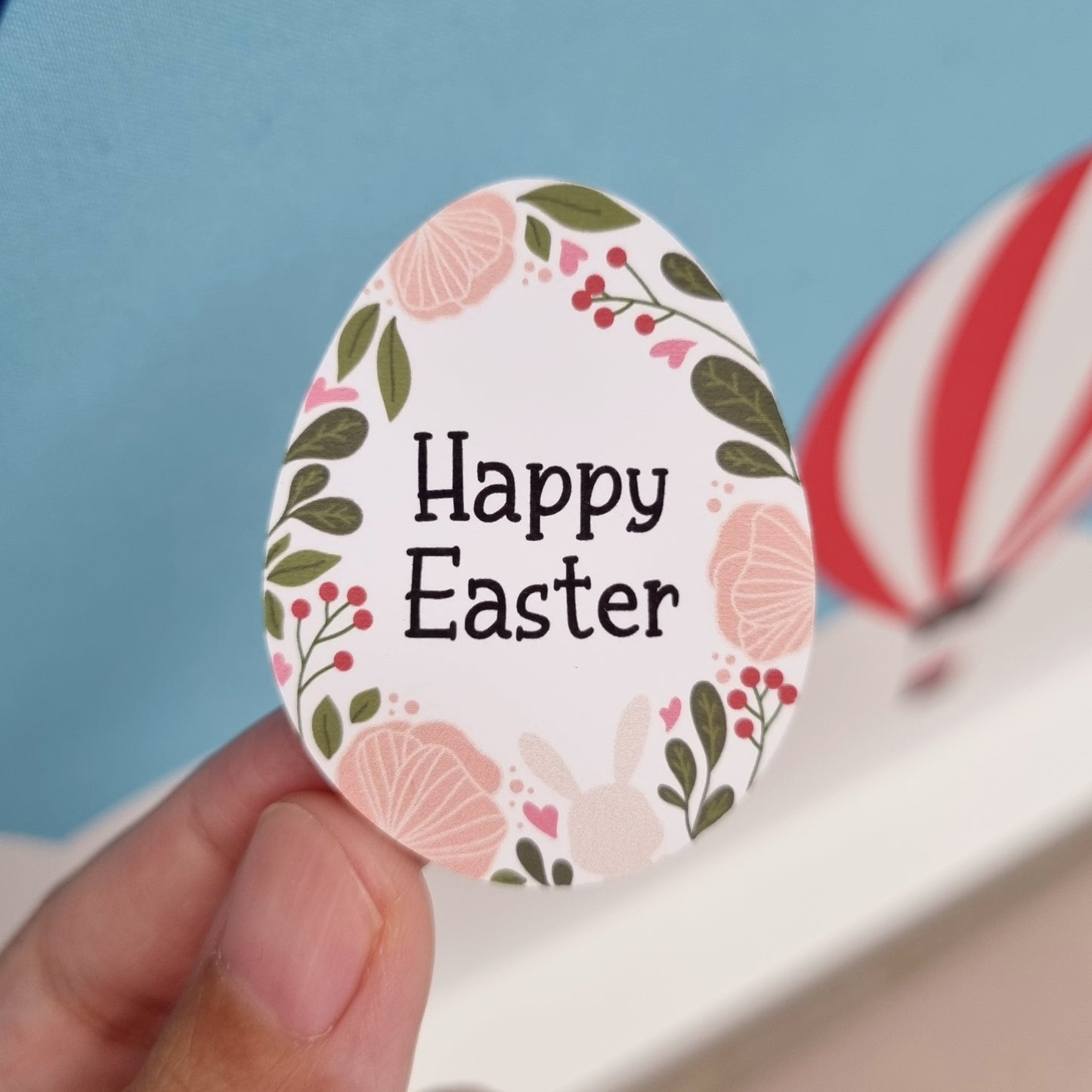 Personalised Gift Stickers - Cute Floral Easter Egg Gift Stickers