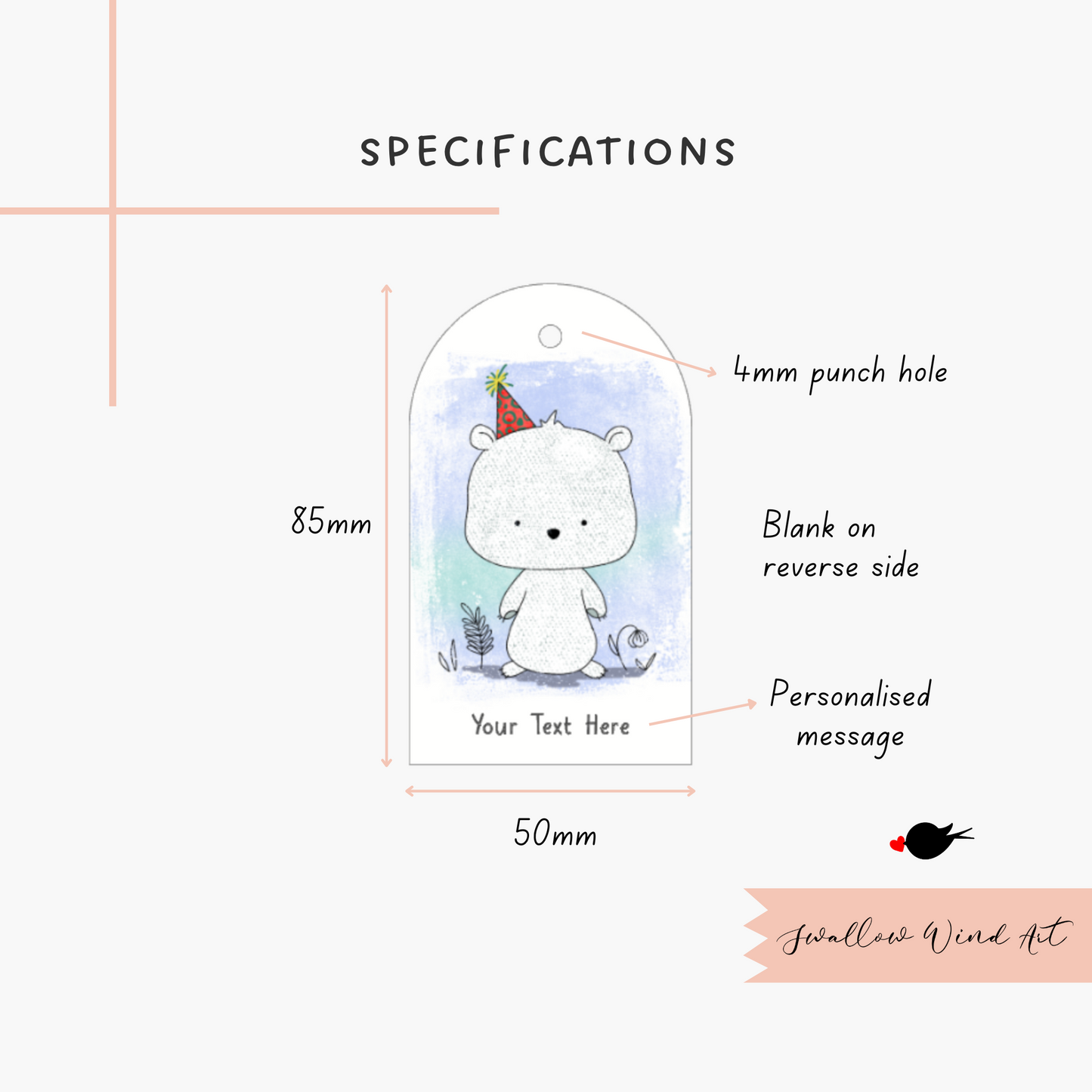 Custom Christmas Gift Tags, Cute Animal Gift Tags