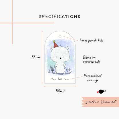 Custom Christmas Gift Tags, Cute Animal Gift Tags