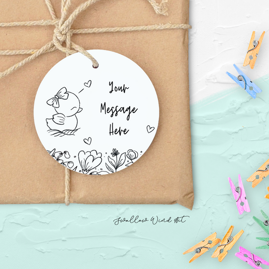 Baby Shower Favour Tag, Kids Birthday Party Tag - Swallow Wind Art