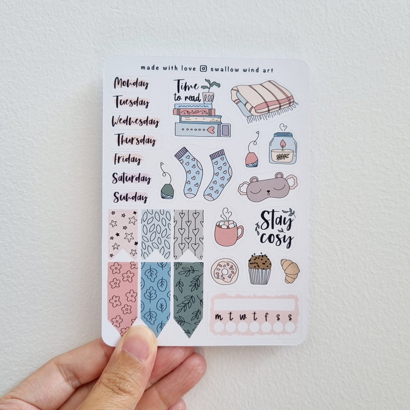 Winter Bullet Journal Sticker Sheet – Swallow Wind Art