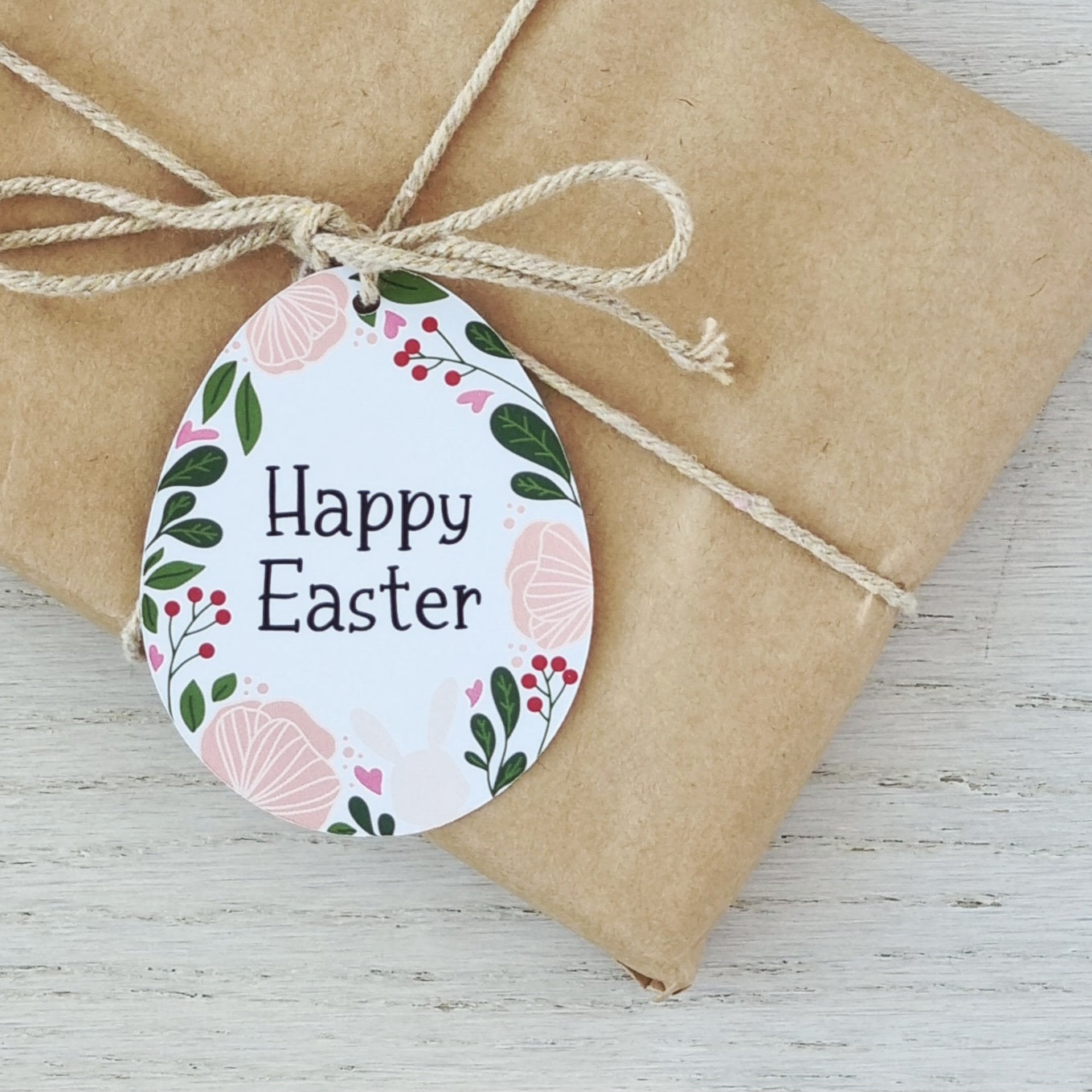 Personalised Easter Egg Gift Tags - Cute Floral Easter Gift Tag - Swallow Wind Art