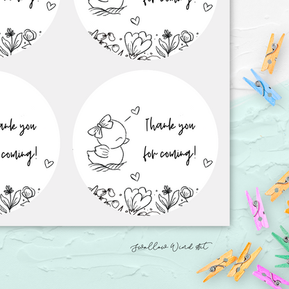 Personalised Baby Birthday Party Gift Stickers