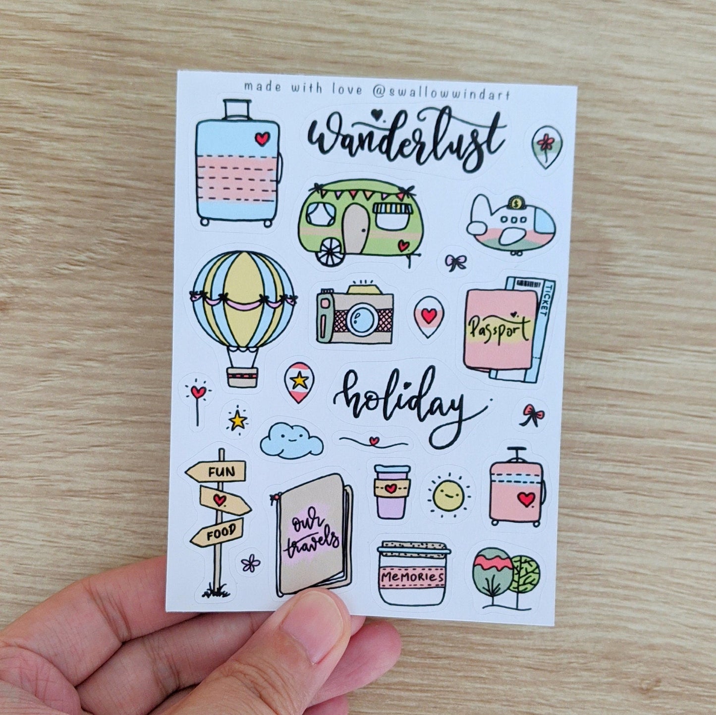 Holiday Wanderlust Travelers Notebook Stickers