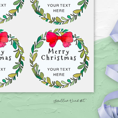 Personalised Christmas Gift Stickers - Merry Christmas Gift Stickers
