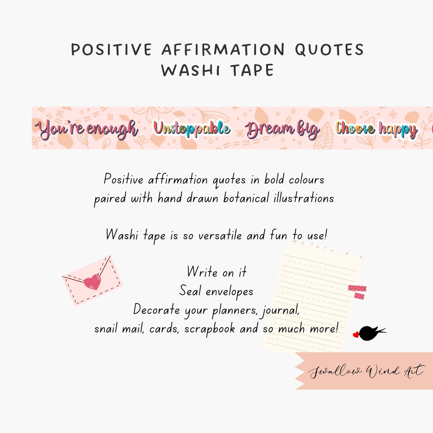 Positive Affirmation Washi Tape