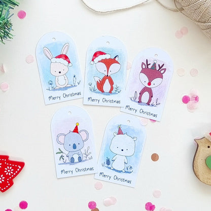 Custom Christmas Gift Tags, Cute Animal Gift Tags